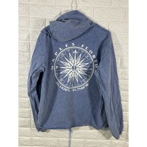 SEASPICE MENS JACKET‎ SHIRT SIZE MEDIUM BLUE NAPLES FLORIDA LONG SLEEVE